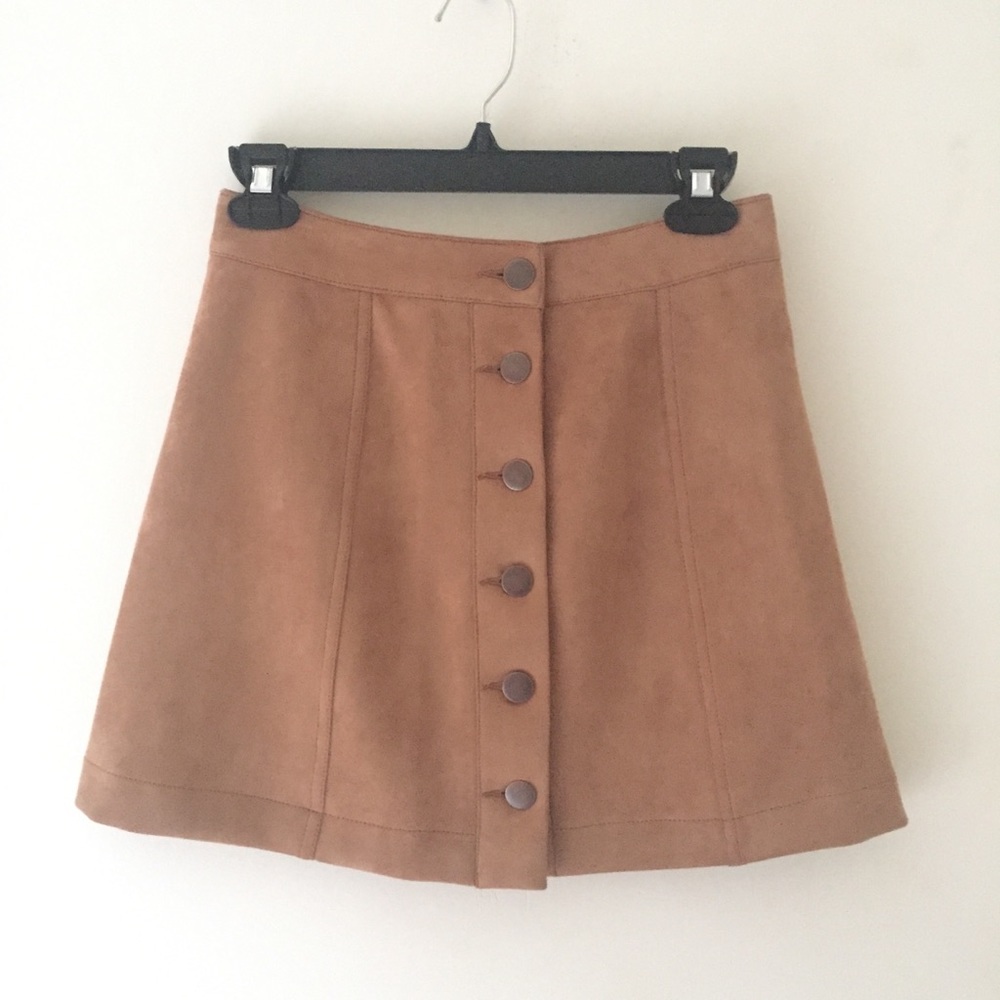 New | Forever 21 | Faux Suede Button Down Skirt